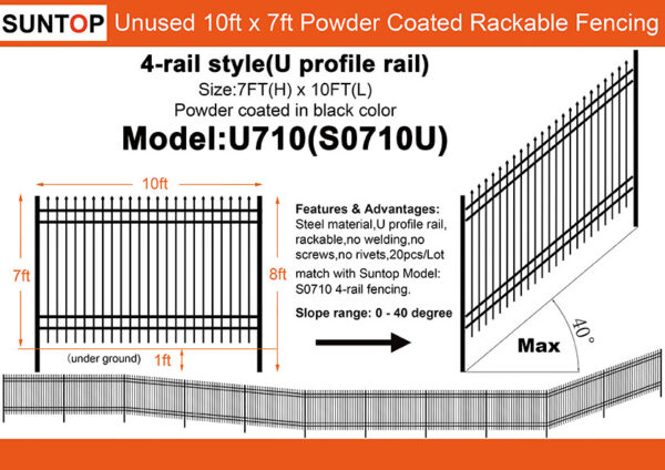 7ftx10ft rackable fence-U710(S0710U) - Image 5