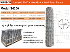 4200ft Long Wire Mesh Farm Fence - S4200