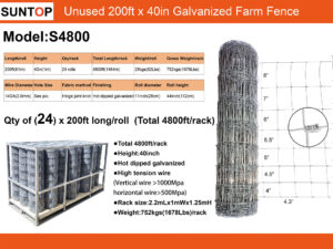 4800ft Long Wire Mesh Farm Fence – S4800