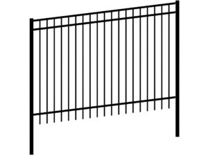 6ftx8ft three rail flat top fence rackable-S0608FU
