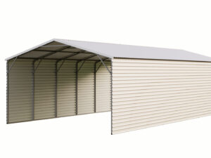 20Ft x 40Ft Steel Carport Enclosed-SC2040B